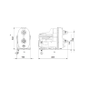 Grundfos Elettropompa Autoadescante Scala2 Integrato Per Aumento Pressione Dell'Acqua disegno tecnico