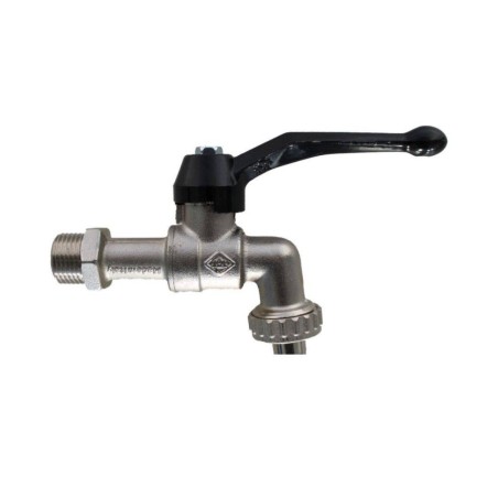 Rubinetto portagomma giardino a sfera a leva alluminio esterno 1/2 o 3/4