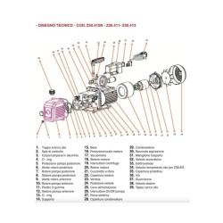 Ferrari Pompa di Vuoto Doppio Stadio High Pump 51 cod. Z30410N Dati