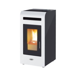 KALOR Stufa a Pellet modello MIA 16 16.3 kW in acciaio Bianca