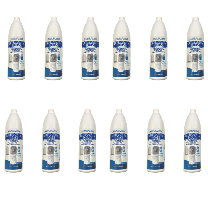 Eurosil Dos 1 litro polifosfato liquido Conf. da 12 pezzi Ricarica per pompa dosatrice Smart