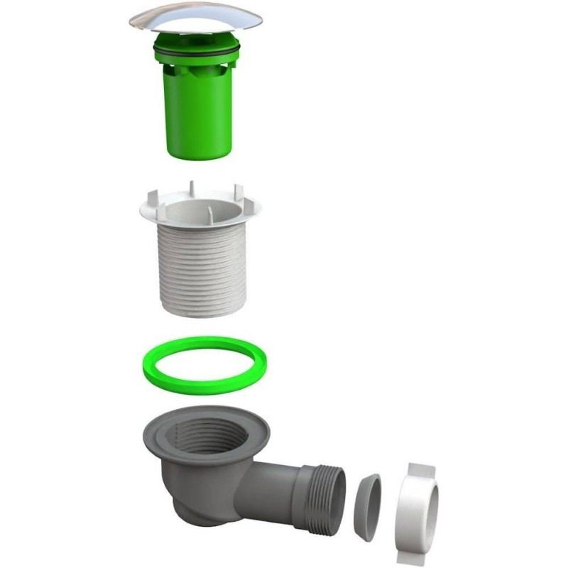 Bonomini Piletta per Piatto Doccia Bianco/Cromato - 5890CR80B2