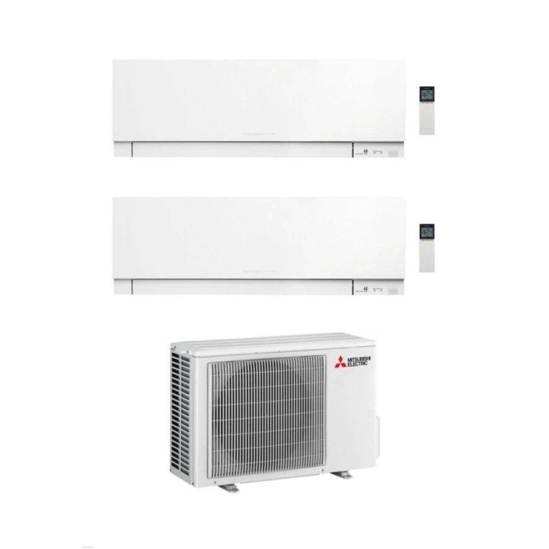 Mitsubishi Climatizzatore Dual Split Kirigamine Zen MSZ-EF Bianco 9+9 con MXZ-2F42VF Inverter R32 WiFi Classe A+++