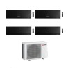 Mitsubishi Climatizzatore Quadri Split Kirigamine Zen MSZ-EF Nero 9+9+9+9 con MXZ-4F72VF Inverter R32 WiFi Classe A++