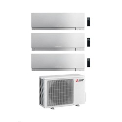 Mitsubishi Climatizzatore Trial Split Kirigamine Zen MSZ-EF Silver 12+12+18 con MXZ-3F68VF Inverter R32 WiFi Classe A++