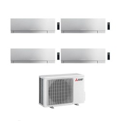 Mitsubishi Climatizzatore Quadri Split Kirigamine Zen MSZ-EF Silver 9+12+12+12 con MXZ-4F83VF Inverter R-32 Wi-Fi Classe A++