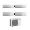Mitsubishi Climatizzatore Quadri Split Kirigamine Zen MSZ-EF Silver 12+12+12+18 con MXZ-4F83VF Inverter R-32 Wi-Fi Classe A++
