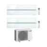 Mitsubishi Climatizzatore Dual Split Kirigamine MSZ-LN Bianco 9+9 con MXZ-2F53VF4 Inverter R-32 Wi-Fi Classe A+++