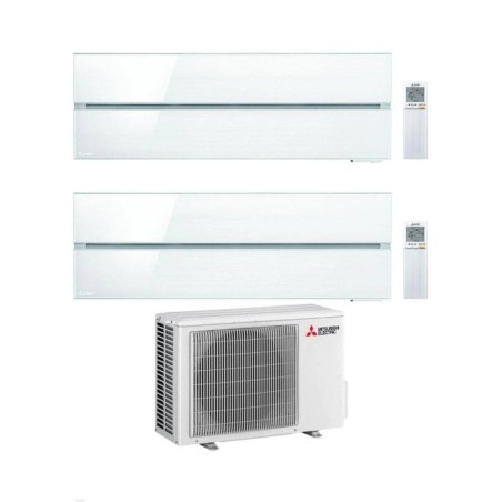 Mitsubishi Climatizzatore Dual Split Kirigamine MSZ-LN Bianco 12+18 con MXZ-3F54VF4 Inverter R-32 Wi-Fi Classe A+++