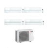 Mitsubishi Climatizzatore Quadri Split Kirigamine MSZ-LN Bianco 12+12+12+18 con MXZ-4F83VFHZ Inverter R-32 Wi-Fi Classe A++