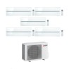 Mitsubishi Climatizzatore Penta Split Kirigamine MSZ-LN Bianco 9+9+12+12+12 con MXZ-5F102VF Inverter R-32 Wi-Fi Classe A++