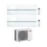 Mitsubishi Climatizzatore Dual Split Kirigamine MSZ-LN Bianco 12+12 con MXZ-3F68VF4 Inverter R-32 Wi-Fi Optional Classe A+++