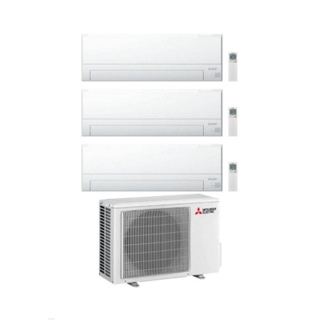 Mitsubishi Climatizzatore Trial Split MSZ-BT VGK 9+9+18 con MXZ-3F54VF Inverter R-32 Wi-Fi Classe A++