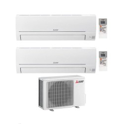 Mitsubishi Climatizzatore Dual Split Linea Smart MSZ-HR 9+9 con MXZ-2HA50VF con Inverter R-32 Wi-Fi Opt. Classe A++