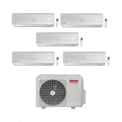 Ariston Climatizzatore PentaSplit Alys R 32 9+9+9+12+18 con PENTA121XD0C-O Inverter Wi-Fi Optional Classe A++