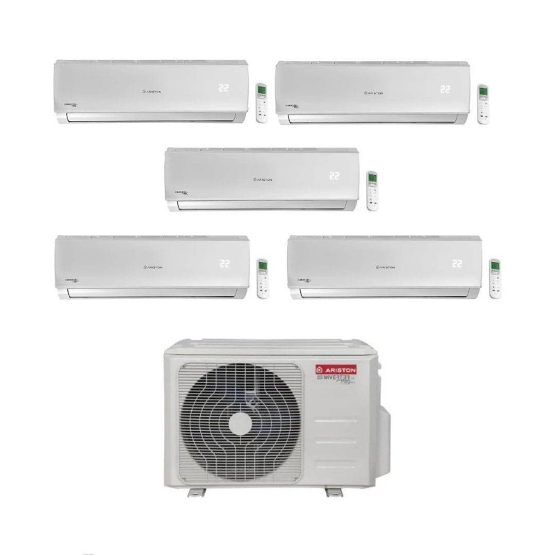 Ariston Climatizzatore PentaSplit Alys R 32 9+9+9+12+12 con PENTA121XD0C-O Inverter Wi-Fi Optional Classe A++