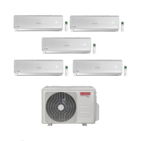 Ariston Climatizzatore PentaSplit Alys R 32 9+9+9+9+12 con PENTA121XD0C-O Inverter Wi-Fi Optional Classe A++