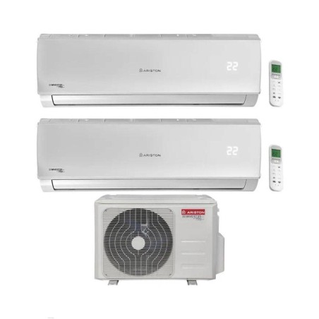Ariston Climatizzatore DualSplit Alys R 32 12+12 con DUALC50XD0-O Inverter Wi-Fi Optional Classe A++