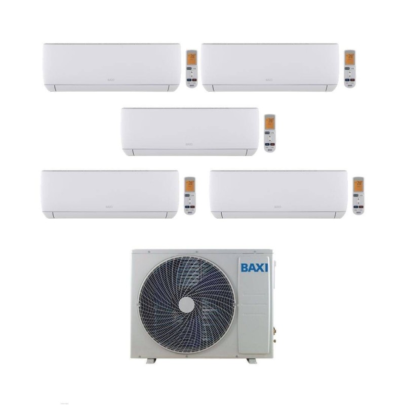 Baxi Climatizzatore Penta Split Astra 7+7+7+7+12 con LSGT125-5M Inverter R-32 Wi-Fi Opt. Classe A++