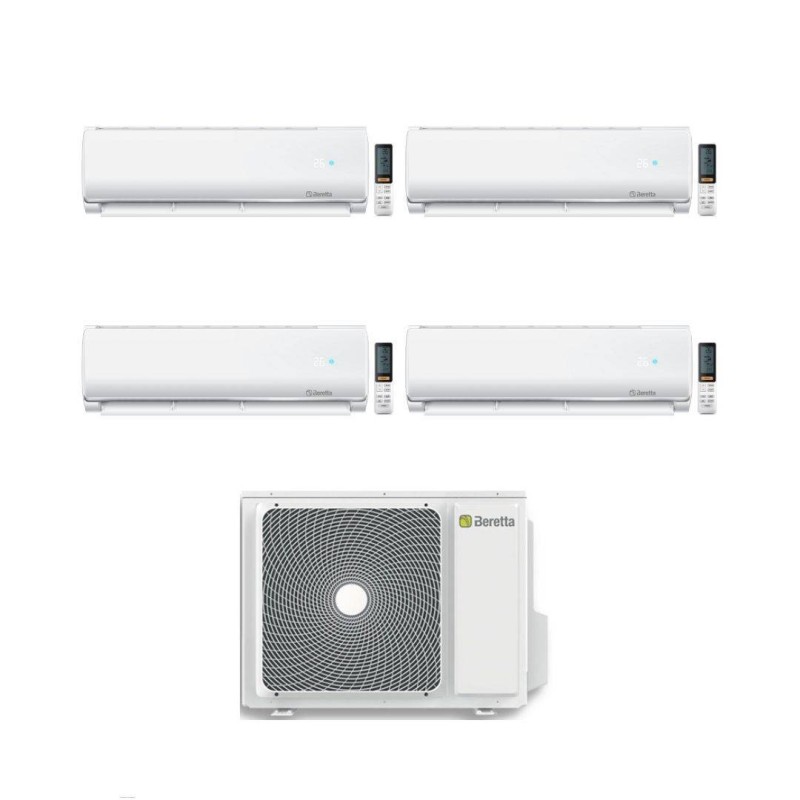 Beretta Climatizzatore Quadri split Breva 9+9+9+9 con EX24000-4 R-32 Inverter Wi-Fi Optional Classe A++